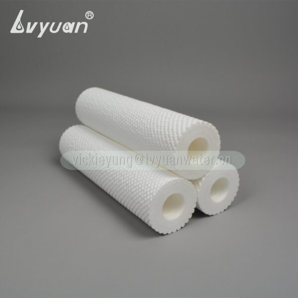 Customized melt blownSpun sediment water filter 1510 microns PP cartridge water filter with plastic sta