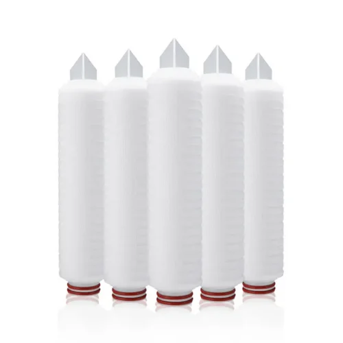 Micro porous membrane pleated filter element